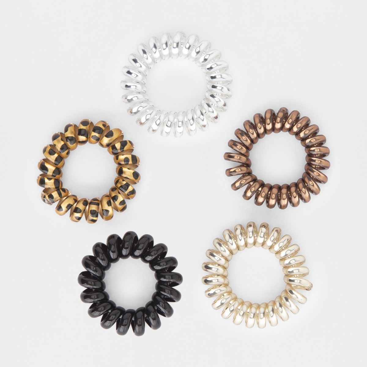 5 Pack Mixed Tortoise Hair Hoops
