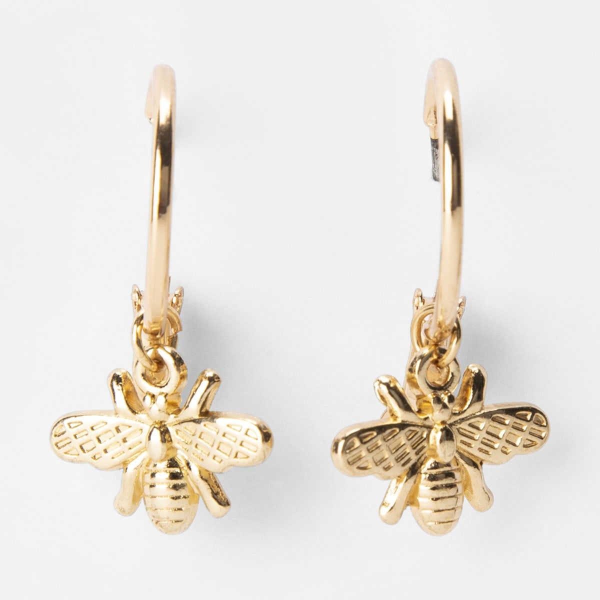 Bee Drop Earrings - Gold Look