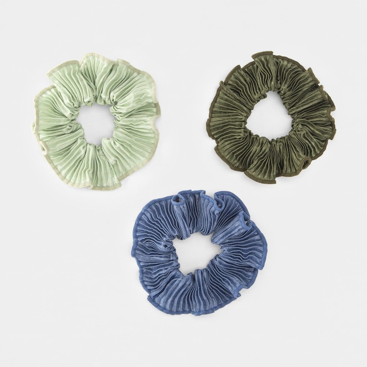 3 Pack Crinkle Hair Scrunchies