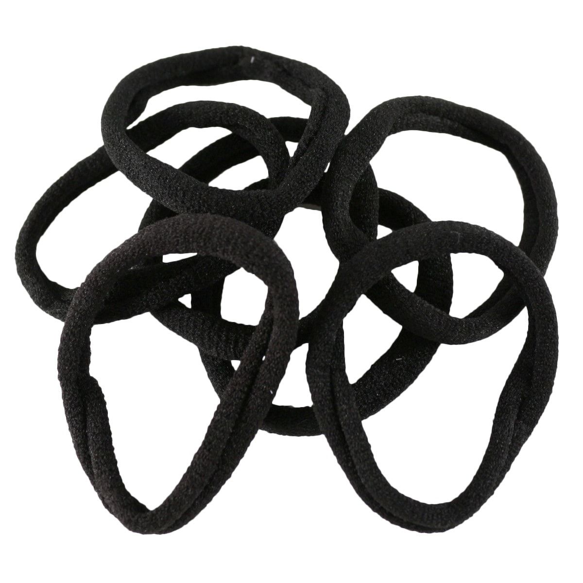 24 Pack Black Soft Ponytailers