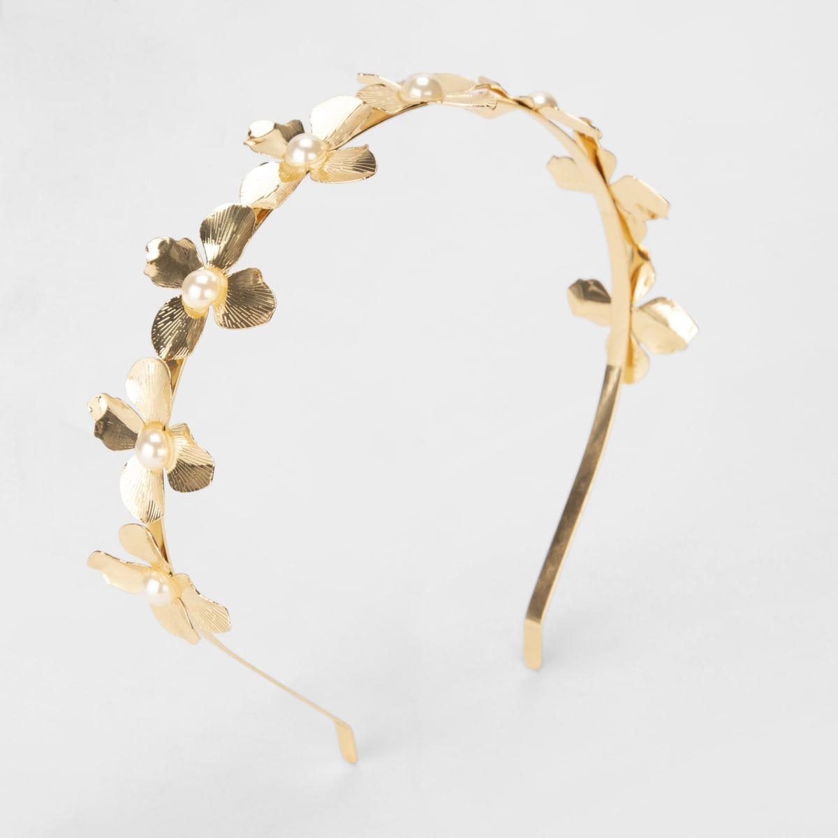 Gold Look Floral Headband