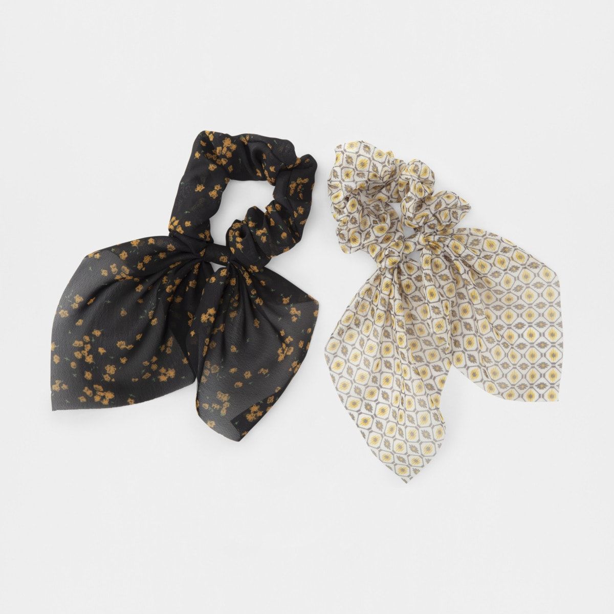 2 Pack Hair Scrunchie Scarf - Floral