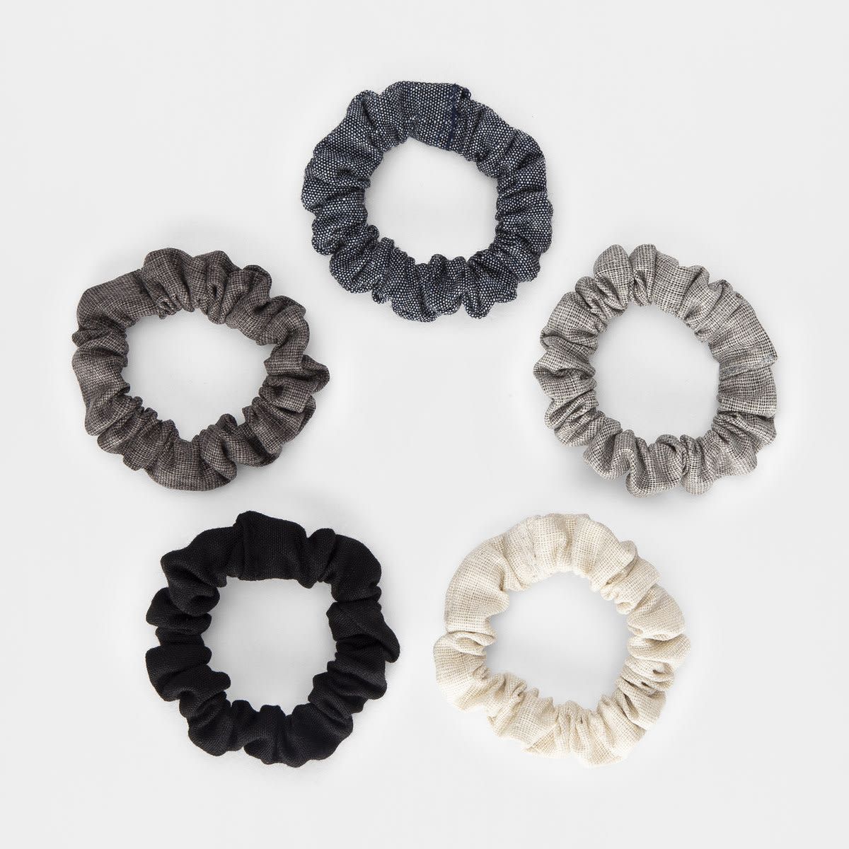 5 Pack Mini Hair Scrunchies