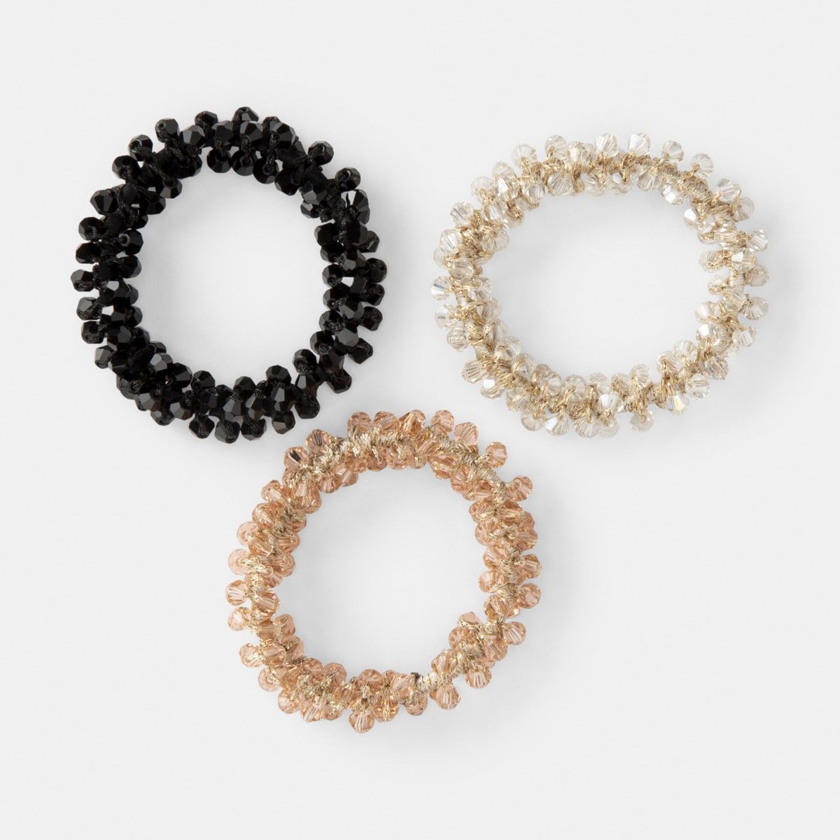 3 Pack Jewel Hair Ties