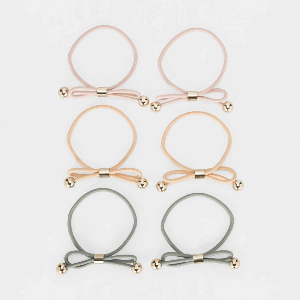 6 Pack Bow Bobble Hair Ties