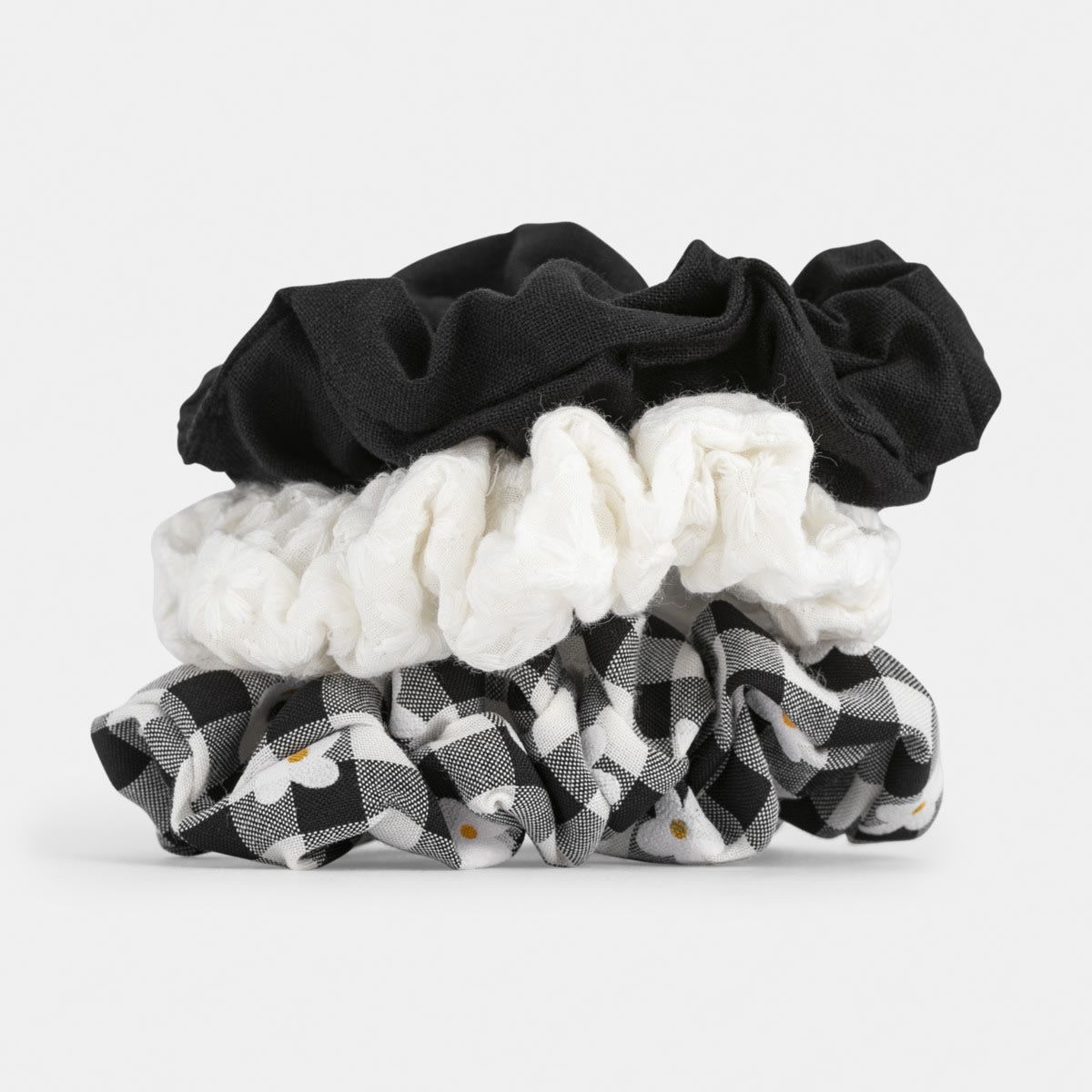 3 Pack Hair Scrunchies - Daisy