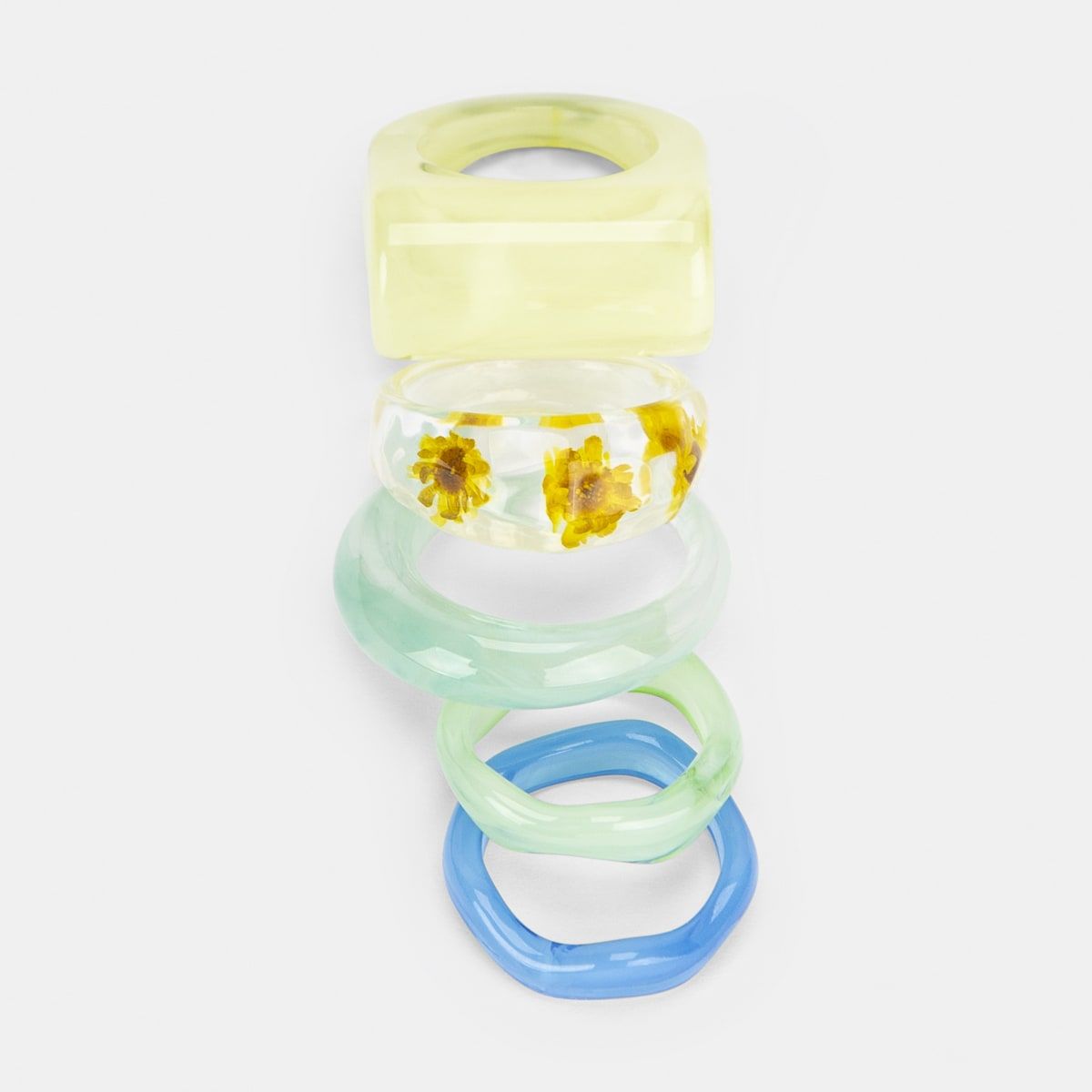 Resin Multi Pack Rings - Small/Medium