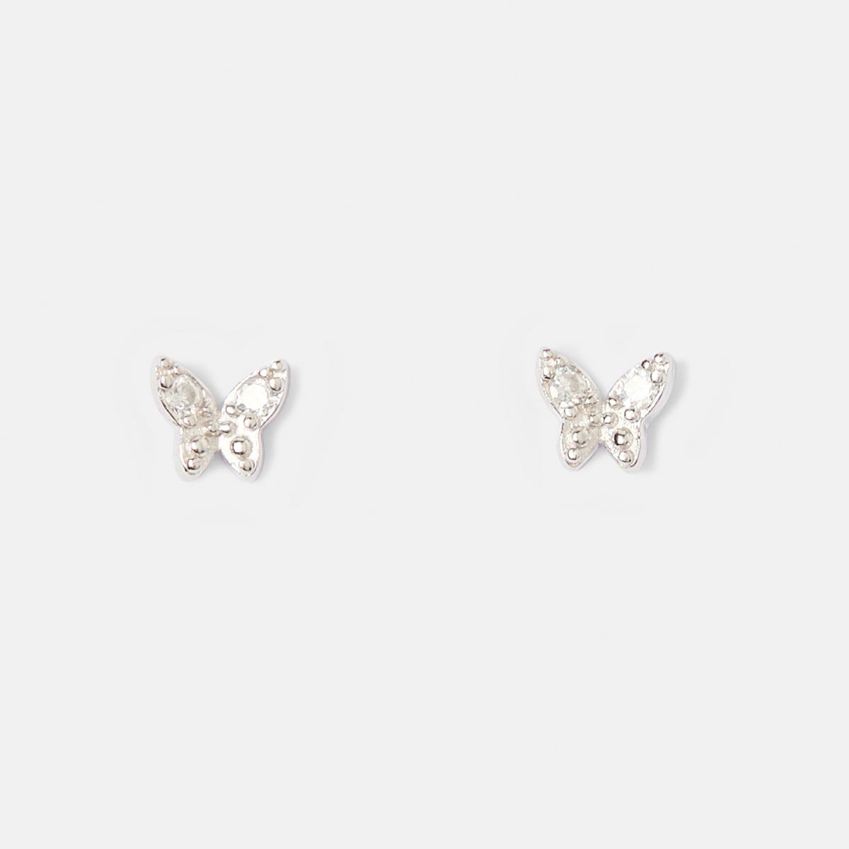 Sterling Silver Butterfly Stud Earrings