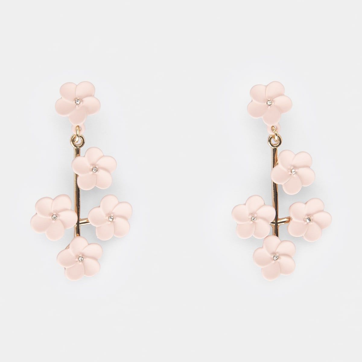 Cluster Flowers Earrings - Pink