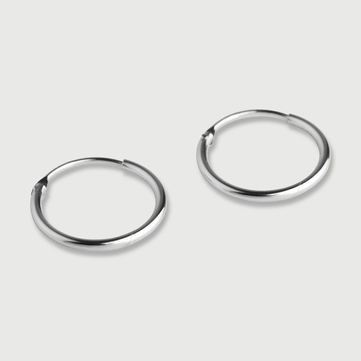 14mm Sterling Silver Hoop Earrings
