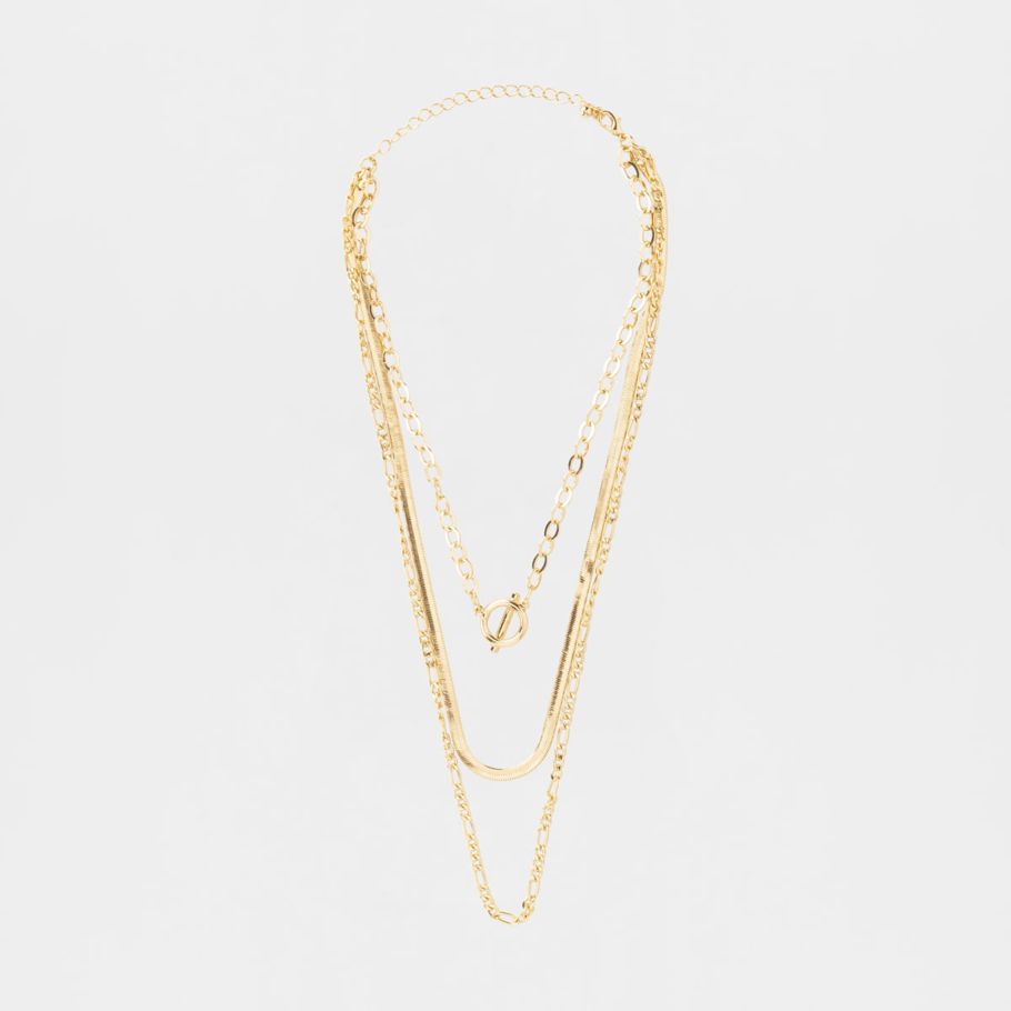 Chain Multi Layer Necklace - Gold Look