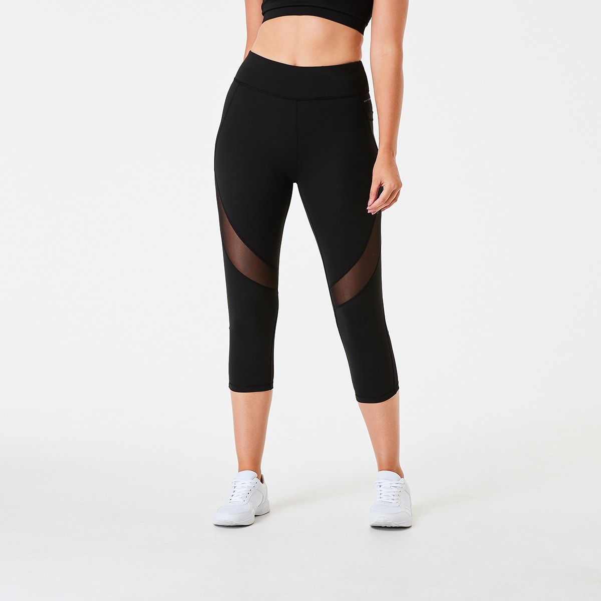 Active Womens Crop Mesh Performance Leggings