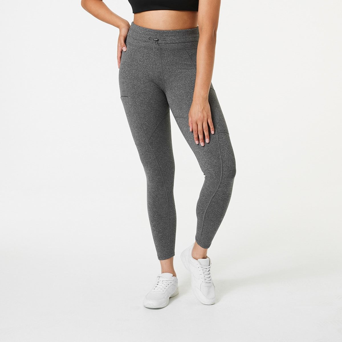 Active Womens Fleece Zip Leggings