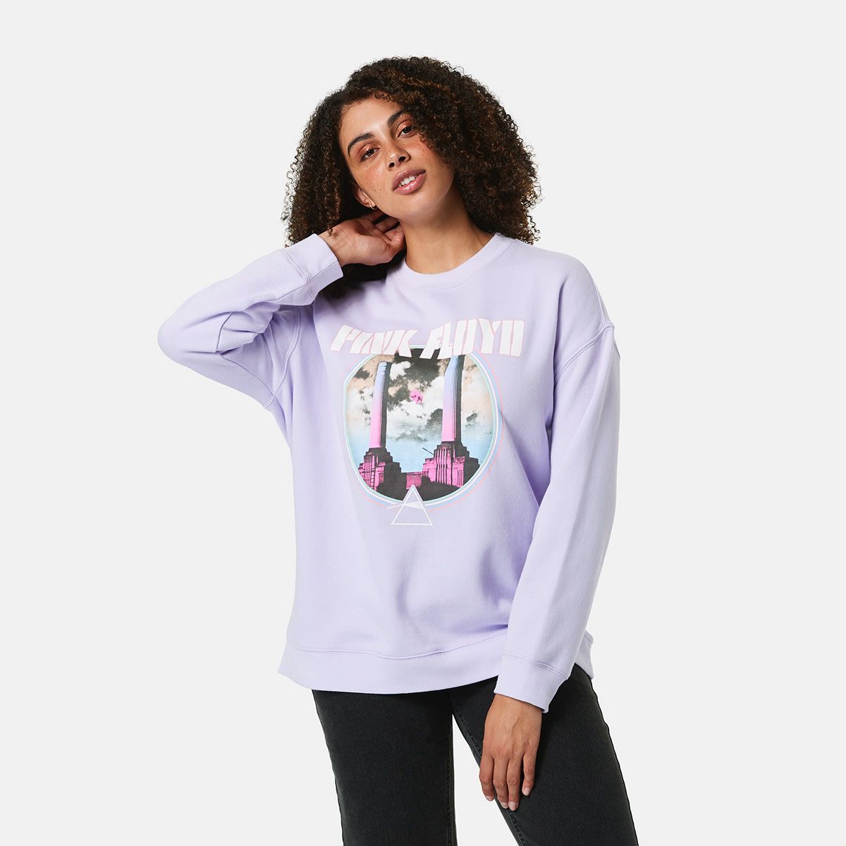 Long Sleeve Pink Floyd License Sweatshirt
