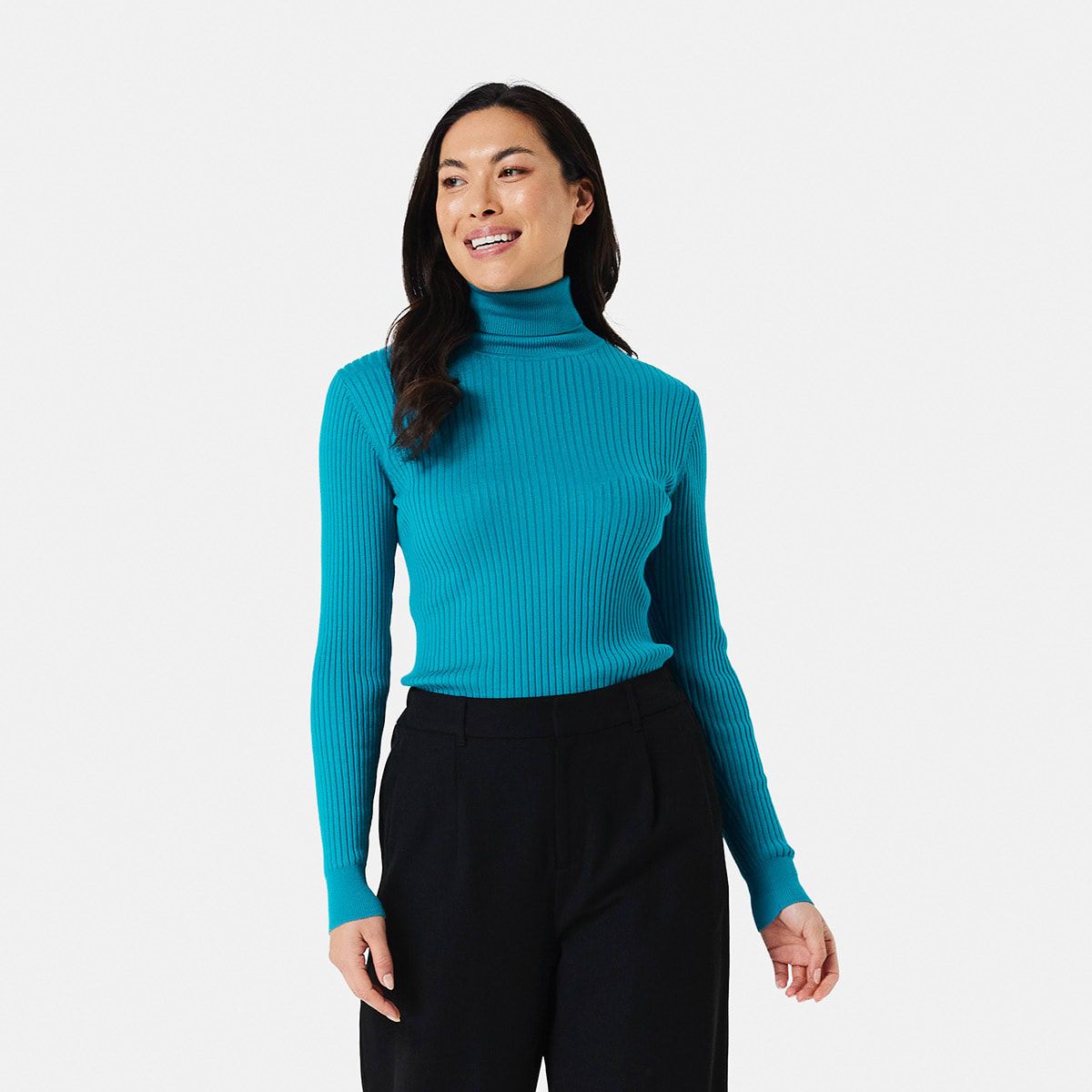 Long Sleeve True Knit Turtle Neck Top
