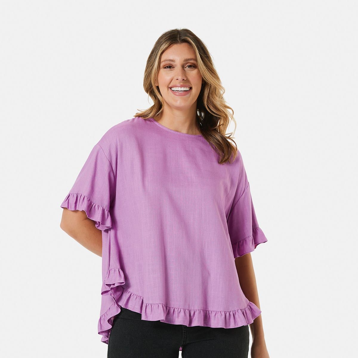Relaxed Frill Short Sleeve T-shirt