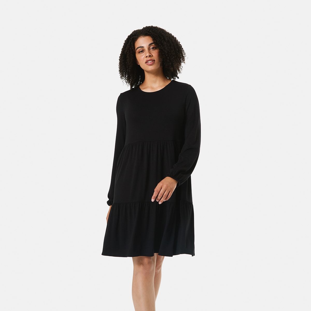 Long Sleeve Crew Neck Dress