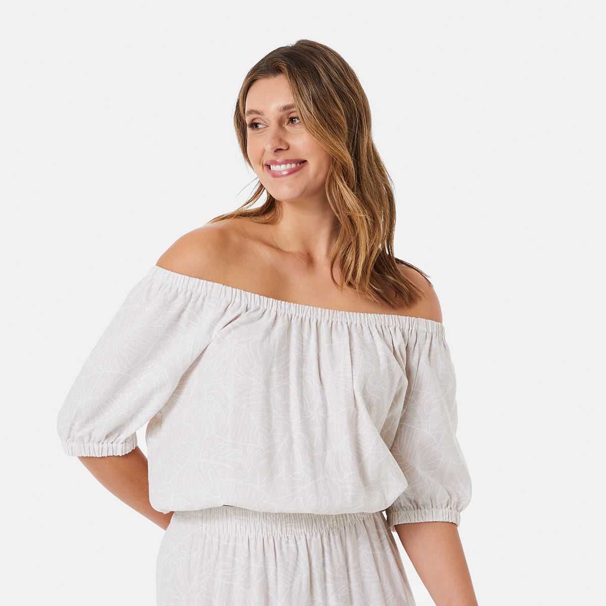 Short Sleeve Off Shoulder Top
