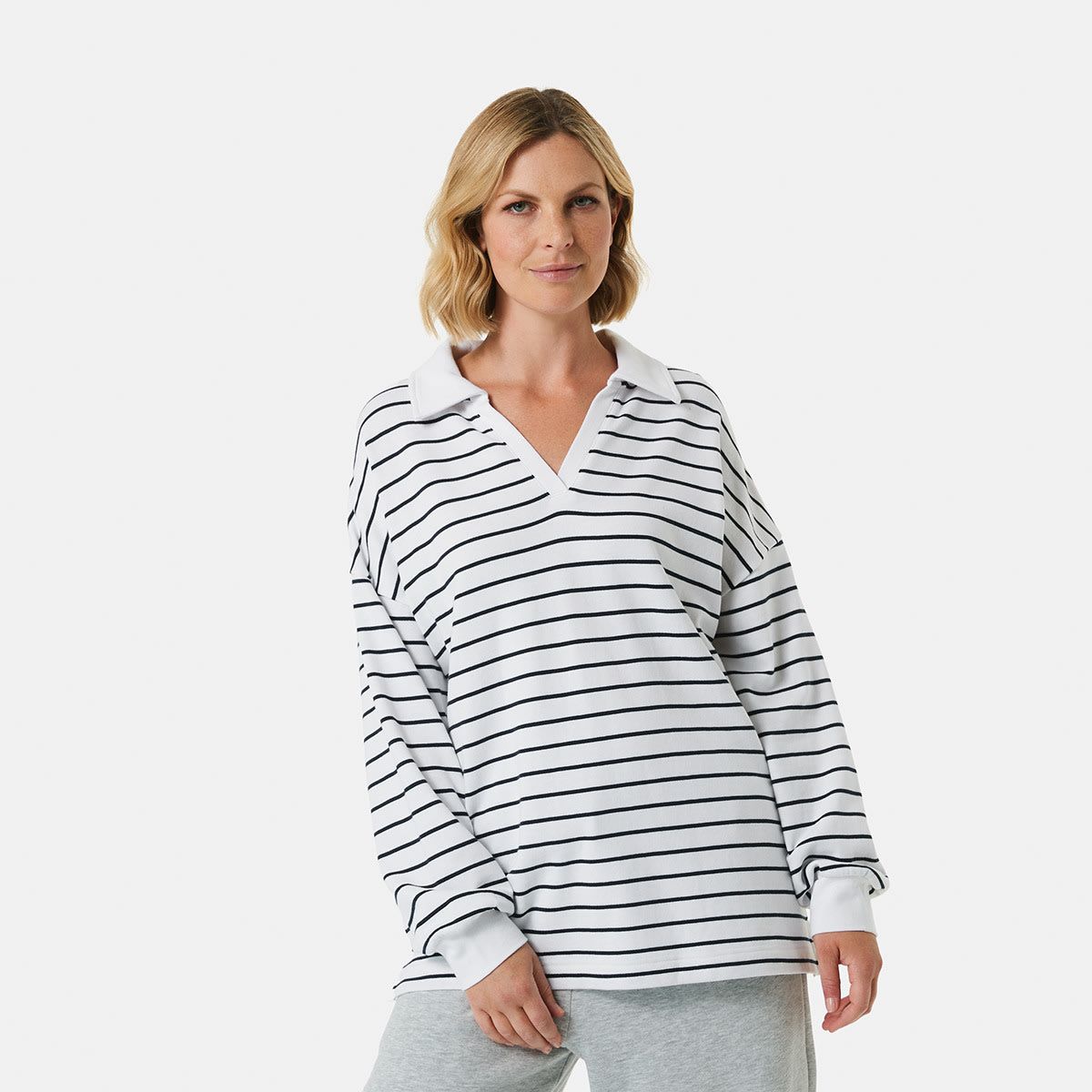 Open Neck Sweatshirt