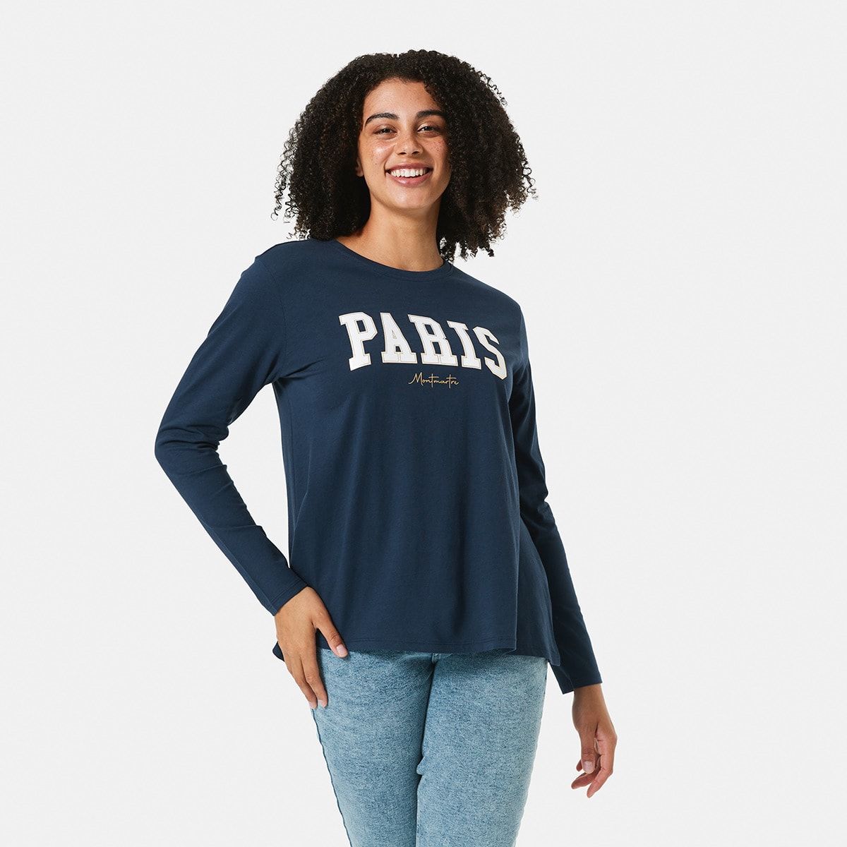 Long Sleeve Swing Print T-shirt
