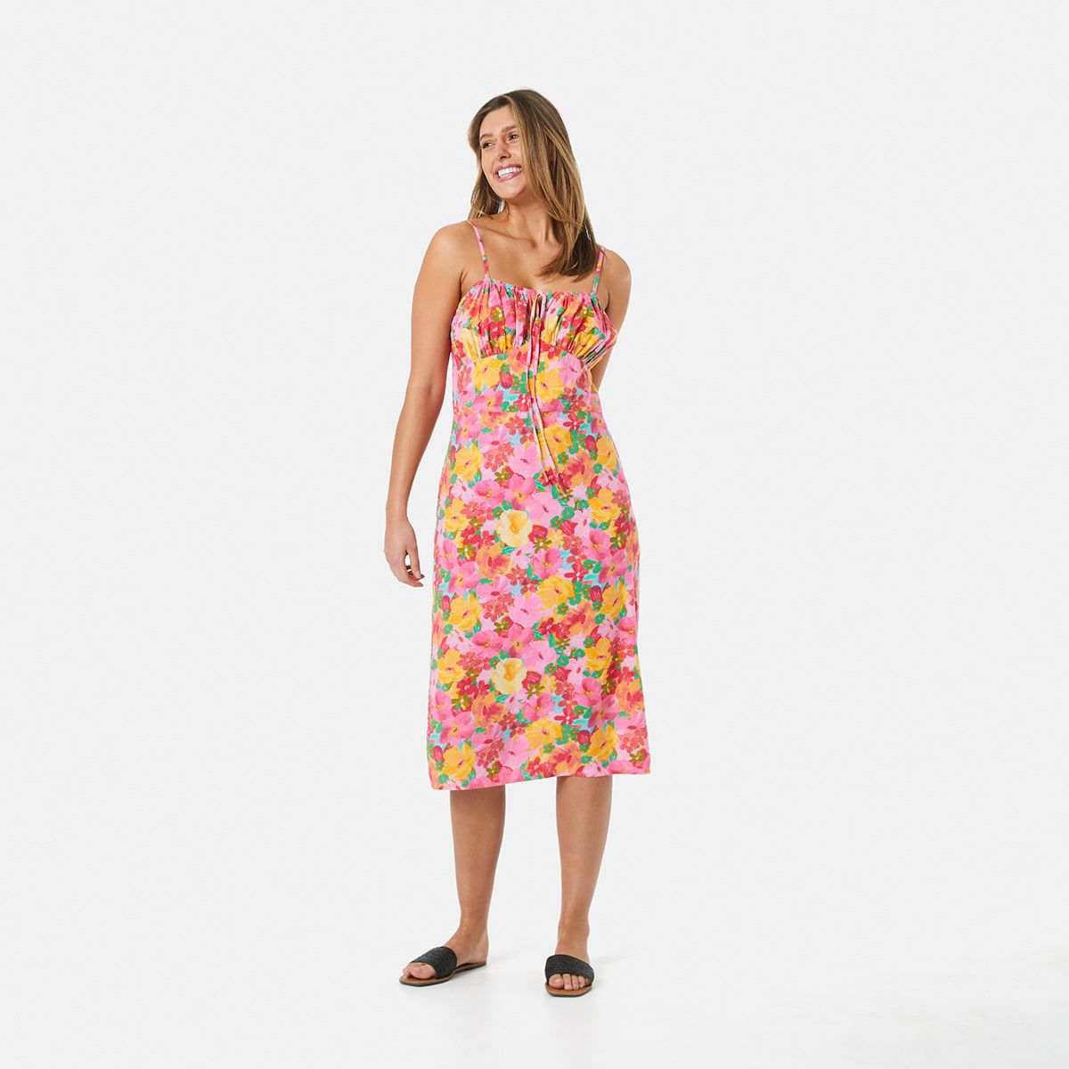 Sleeveless Strappy Midi Dress