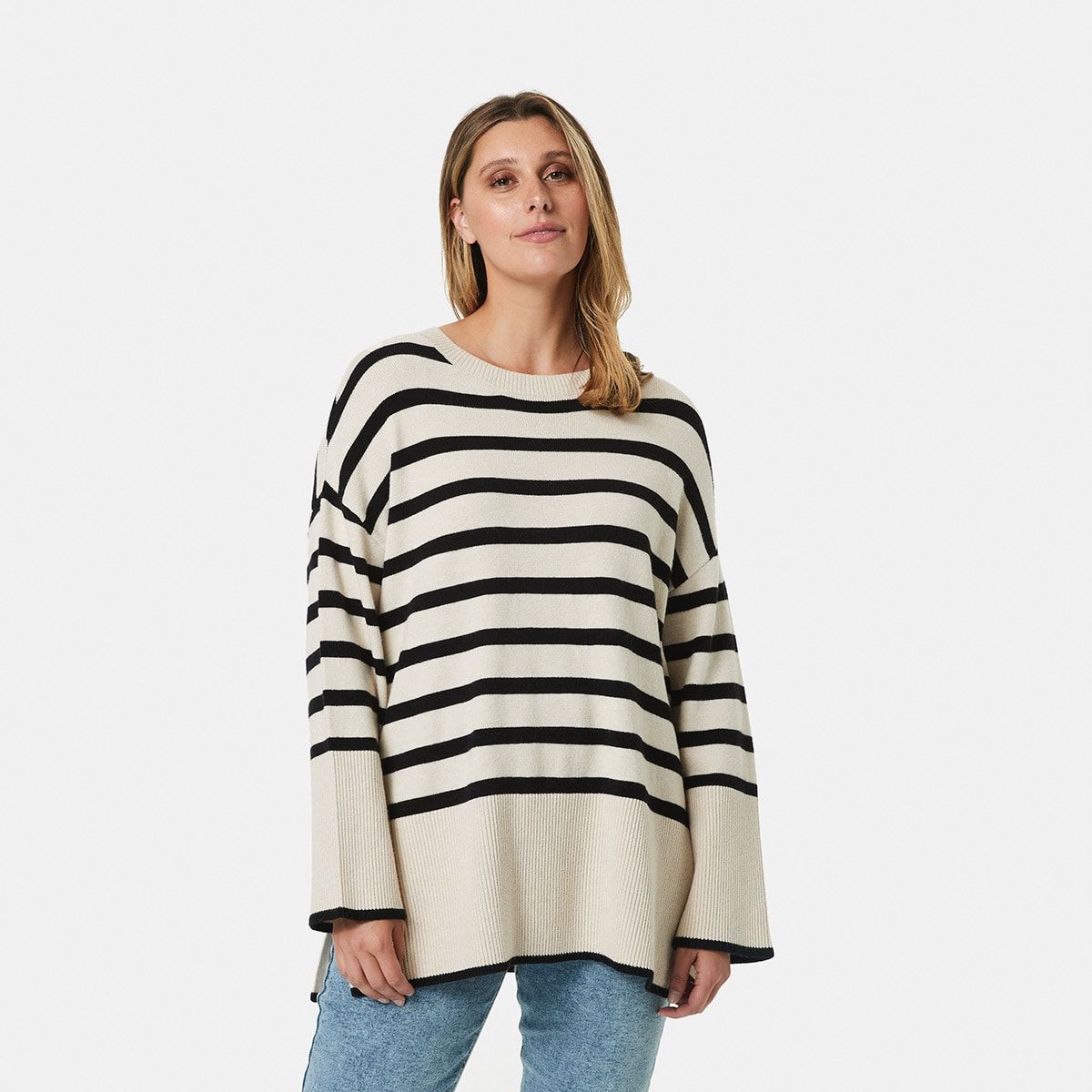 Crew Neck Stripe Tunic