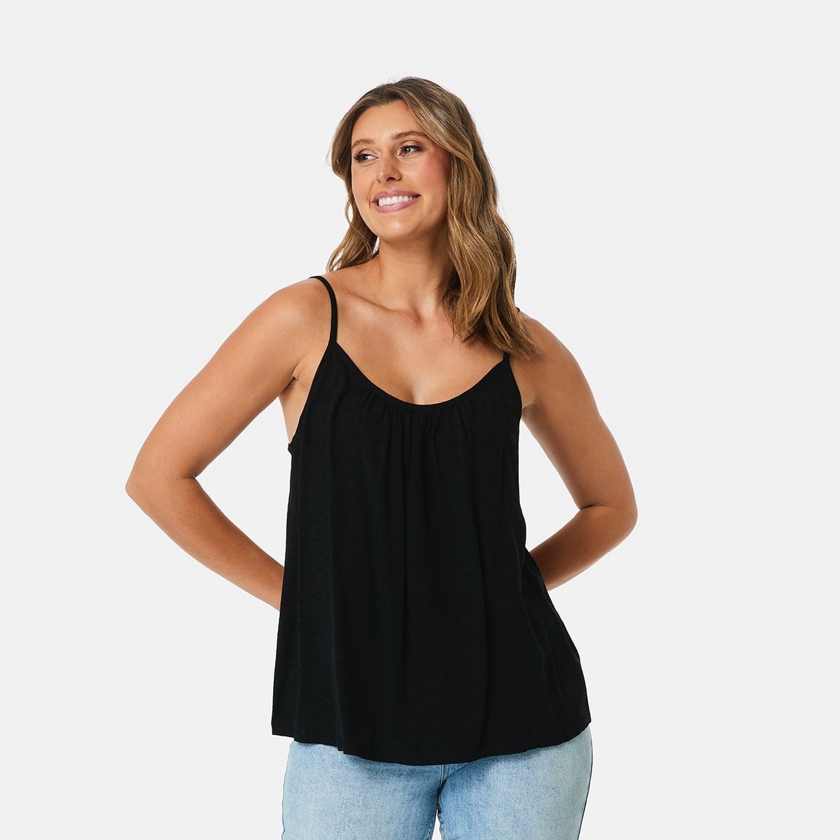 Sleeveless Gathered Cami Top