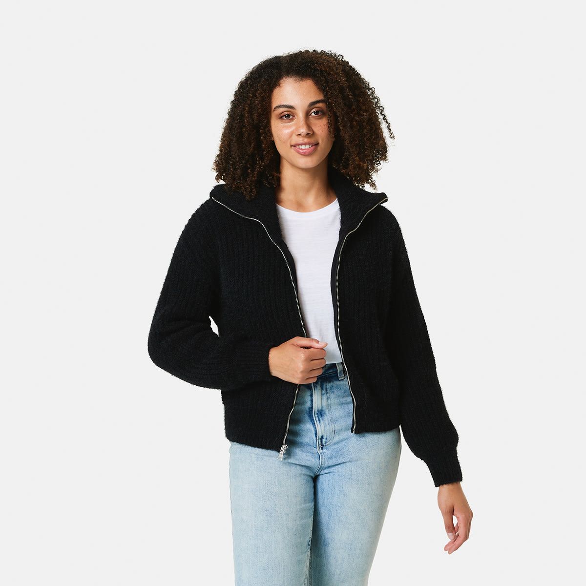 Zip Through Polo Jumper