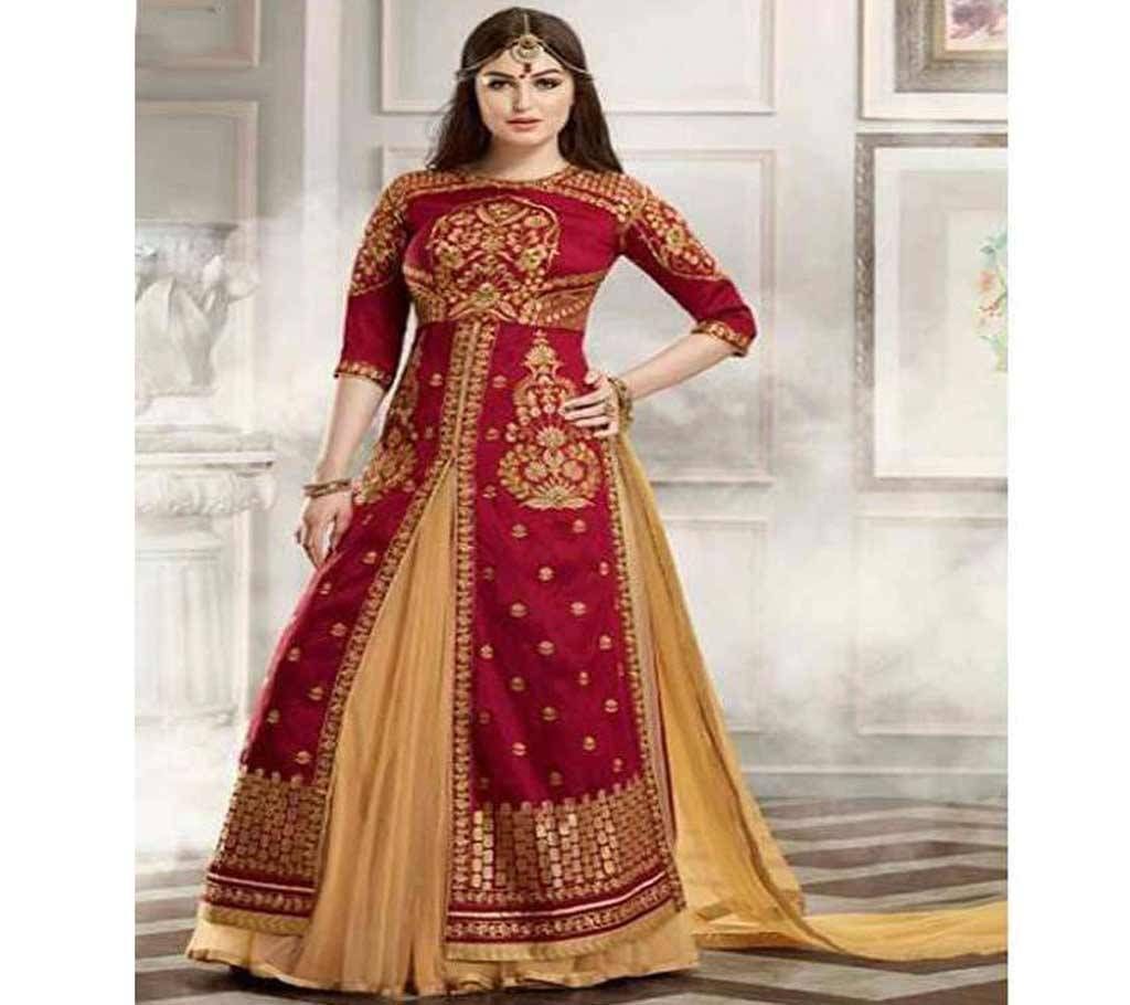 Semi-Stitched Indian Georgette Long Party - Copy