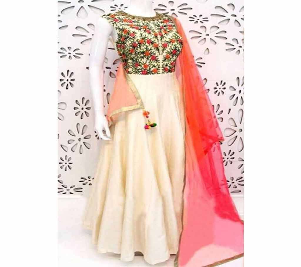 UNSTITCHED Georgette with embroidery work salwar kameez suit  nokshi 026