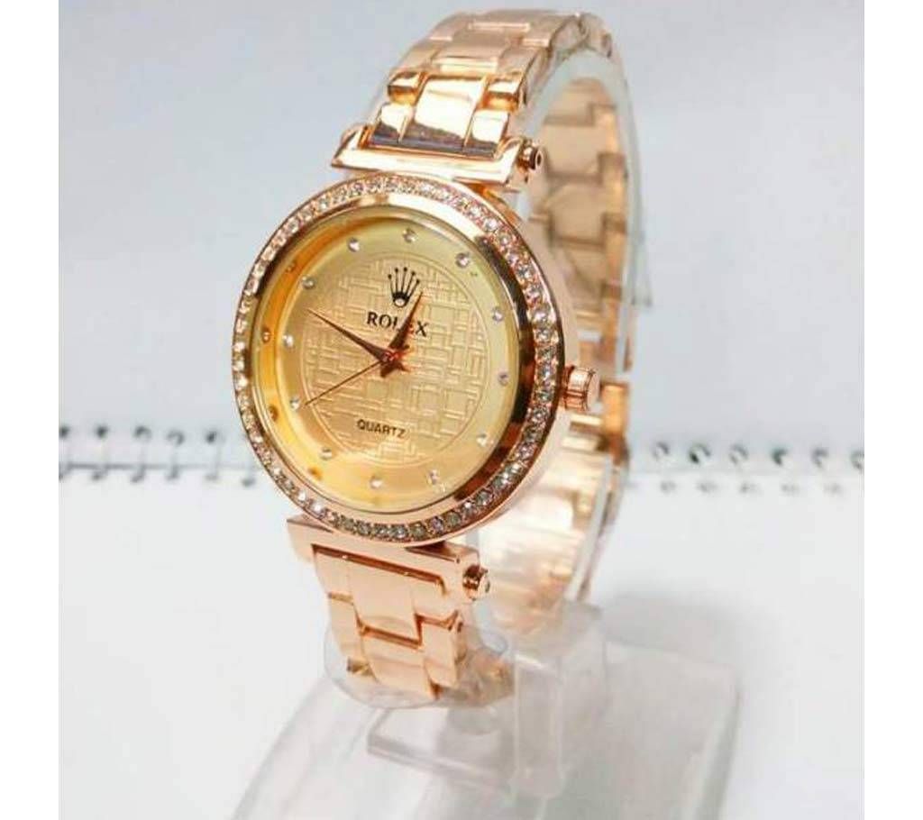 ROLEX ROSE GOLD LADIES WRIST WATCH (REPLICA)
