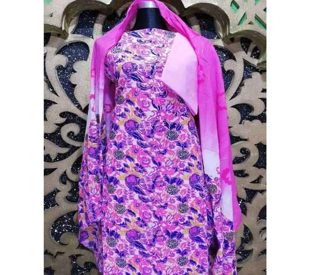 unstiched skin printed cotton salwar kameez seblock-718