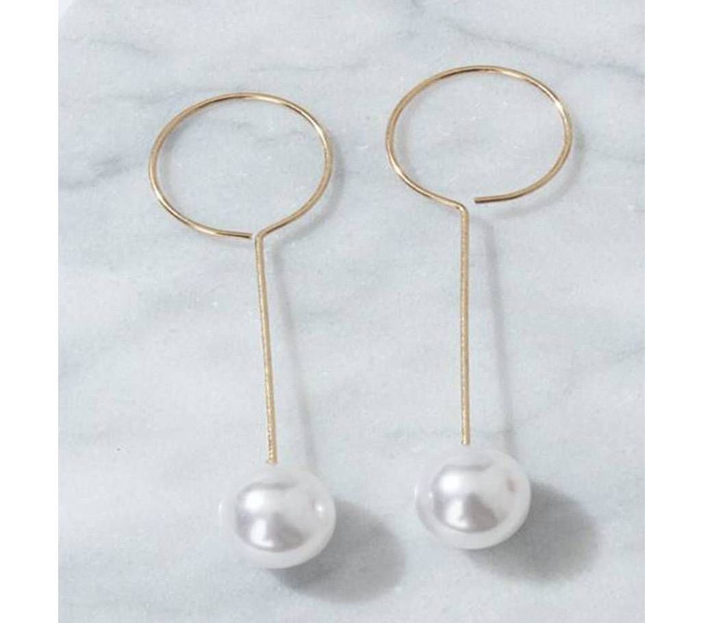 Korea Jewelry New Brand Design Gold Color Pearl Stud Earrings For Women