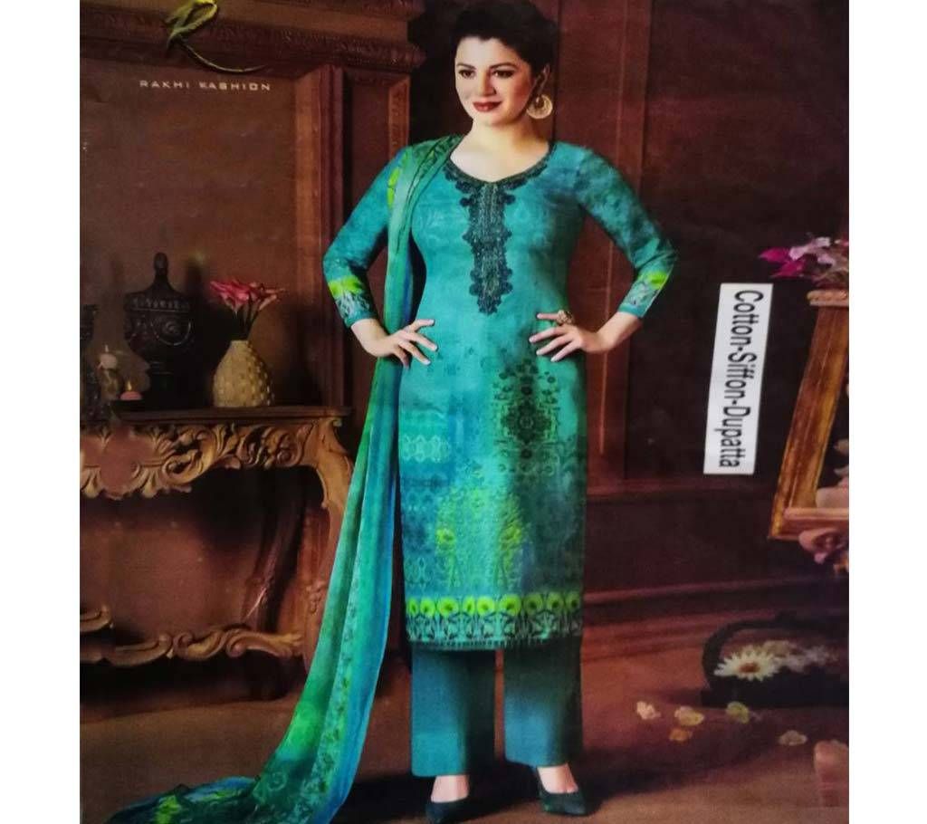 INDIAN COTTON THREE PIECE DRESS FOR WOMEN