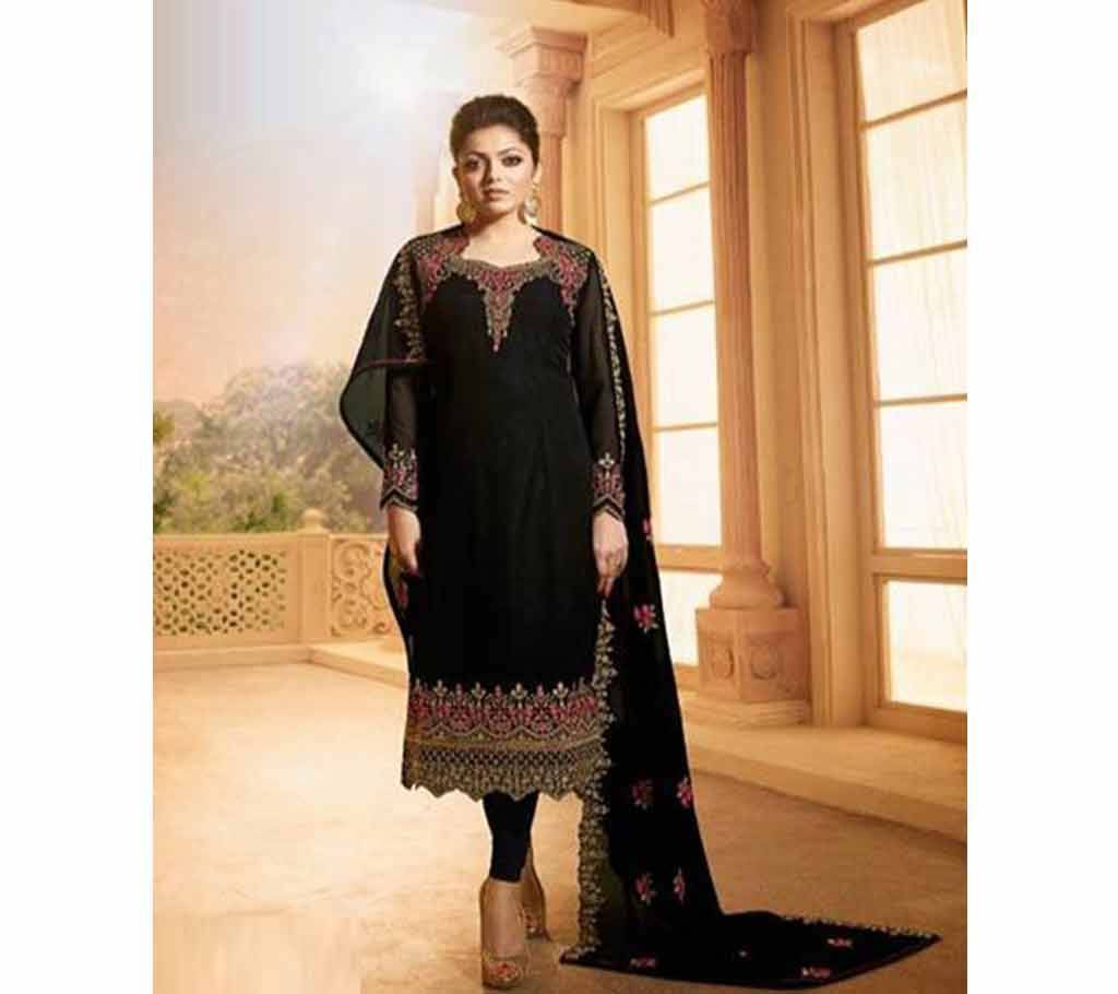 Unstitched Georgette Embroidery Salowar Kamiz (Copy)