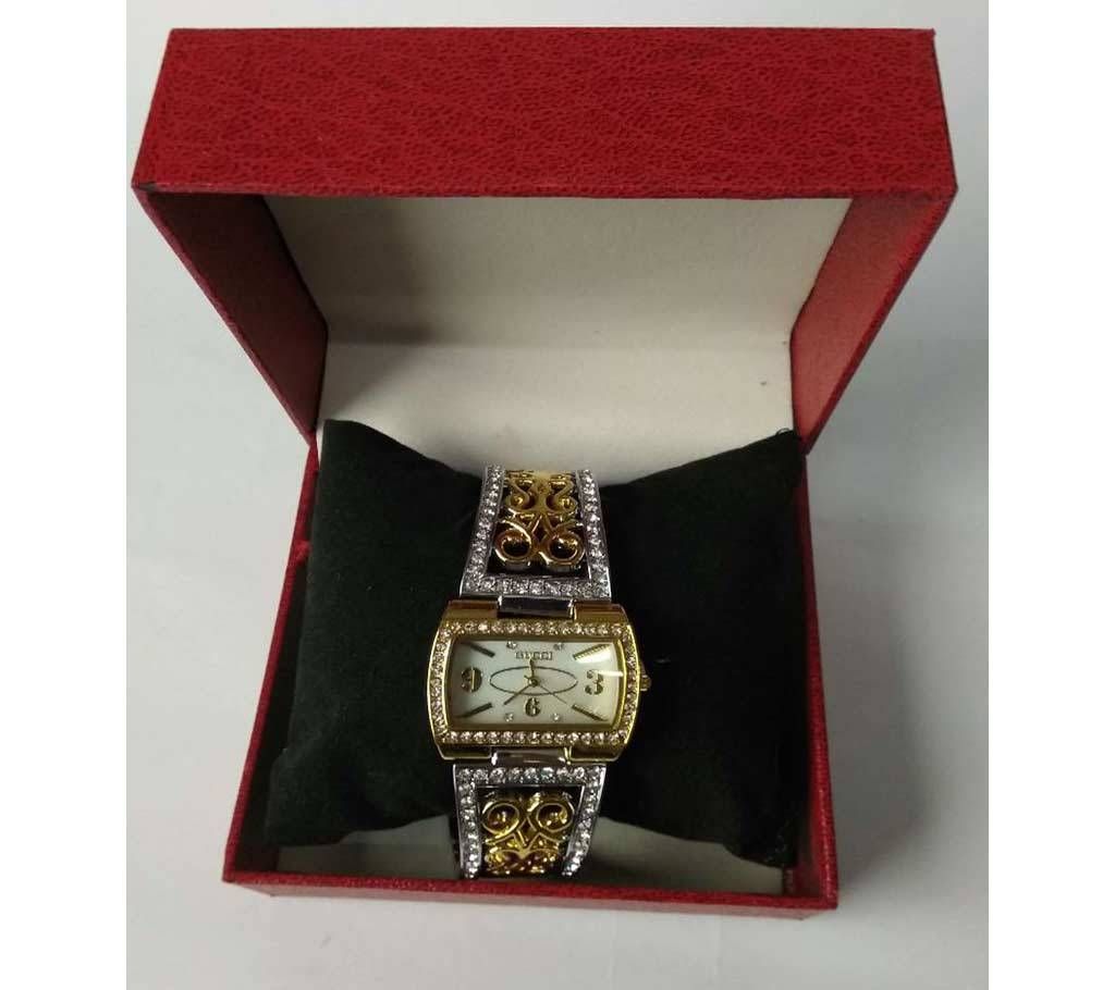Stainless Steel Lady Pearl Analog Watch - Silver and Gold Tone