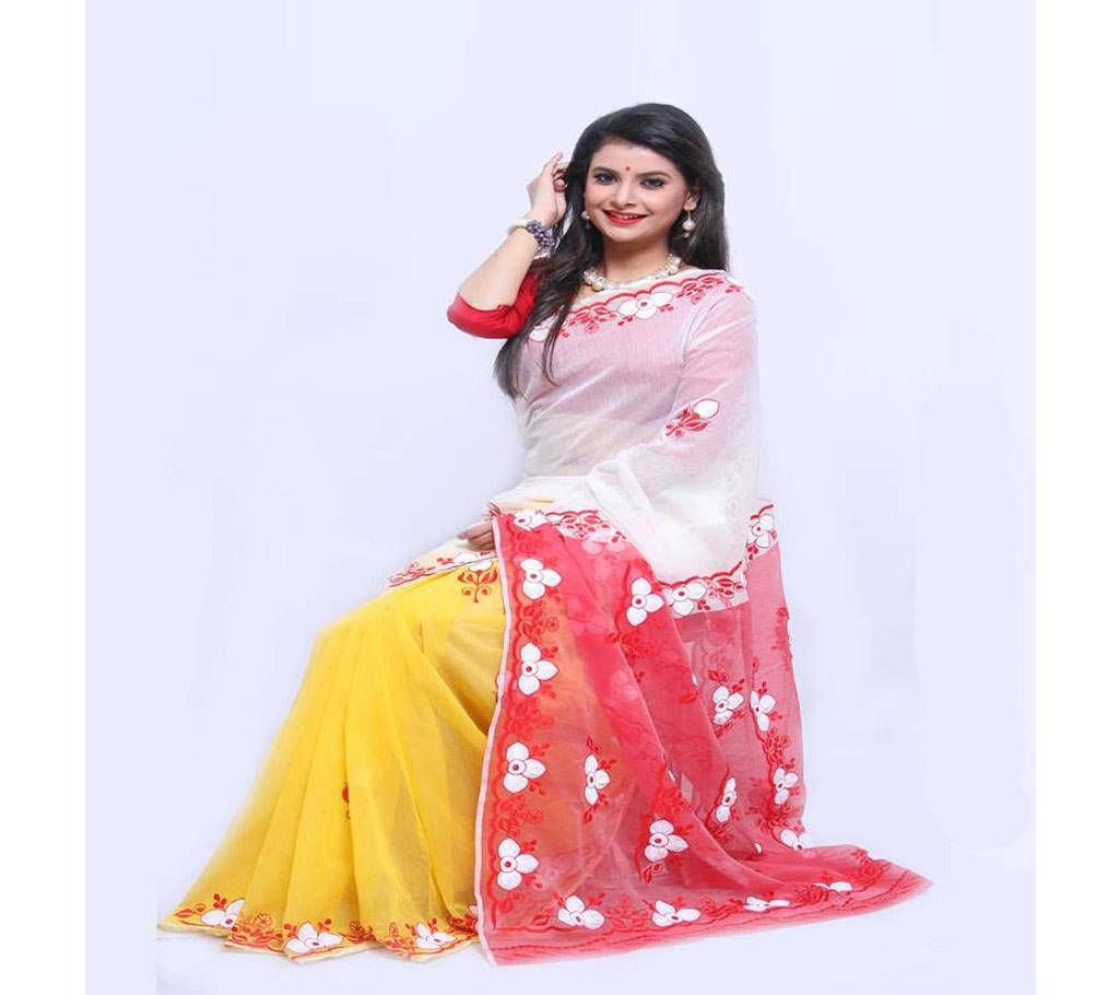 3 sheed muslin silk saree