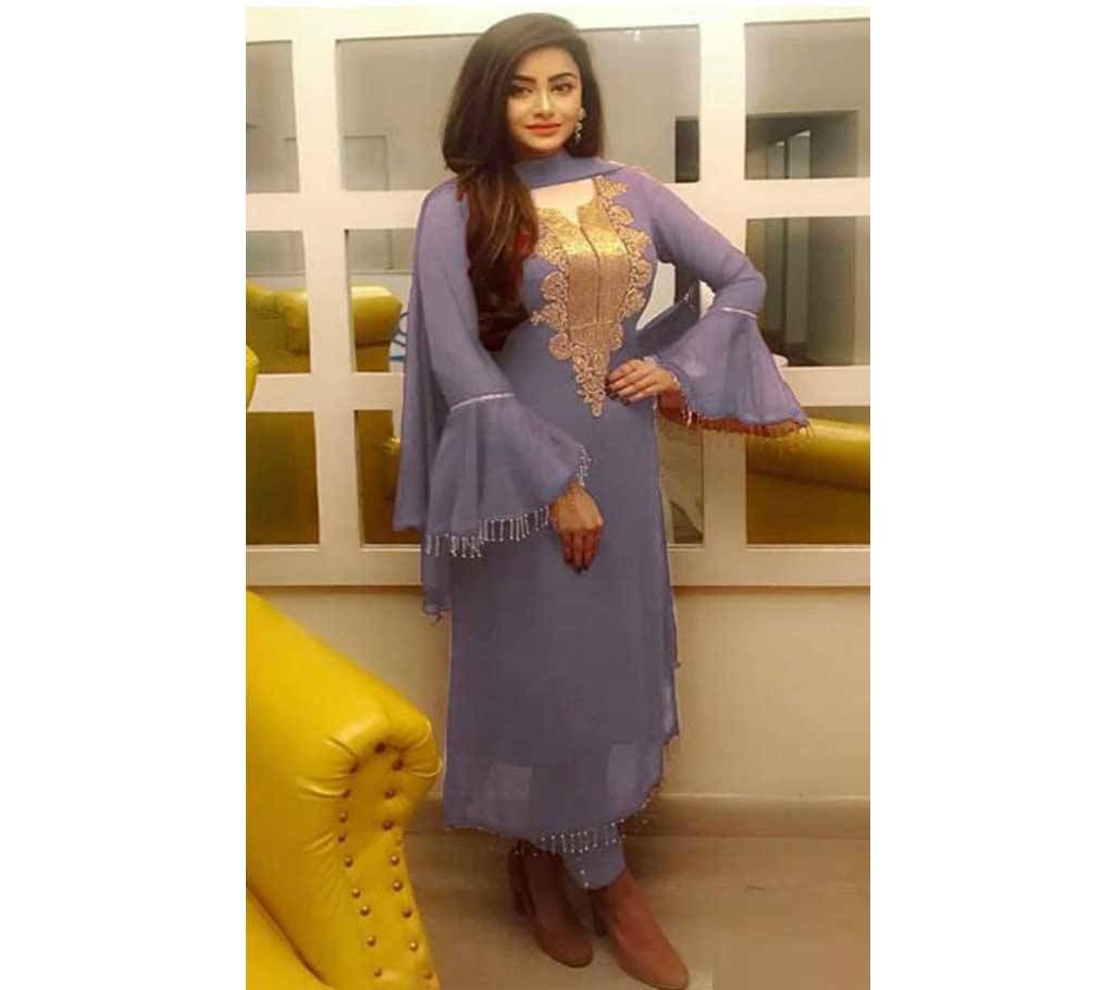 Semi Stitched Indian Weightless Georgette Carcupi Salwar Kameez