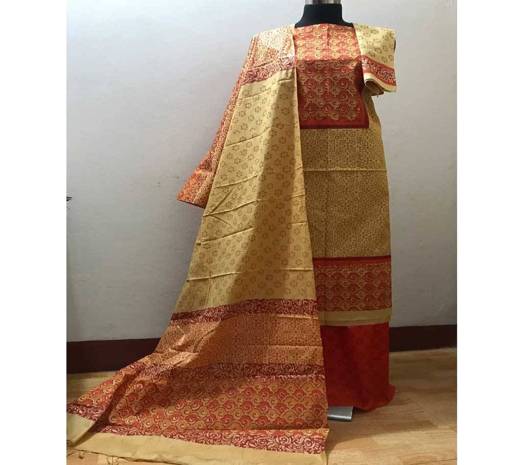 Unstitched Pure Cotton Dress