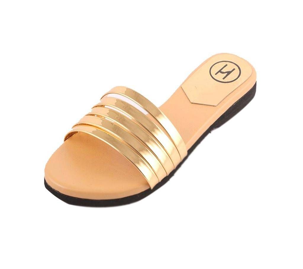 Pentad Strap Golden Shoes For Ladies