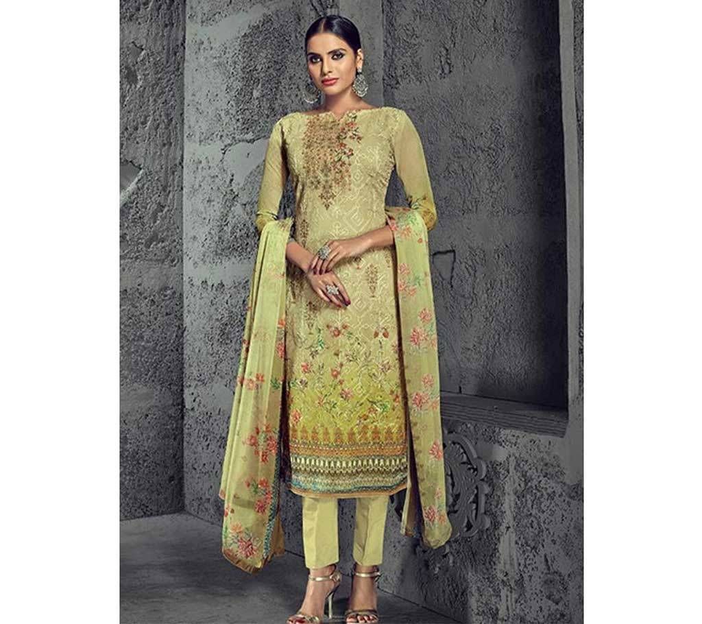 Hansal Unstitched Gorget Three Piece (Copy)