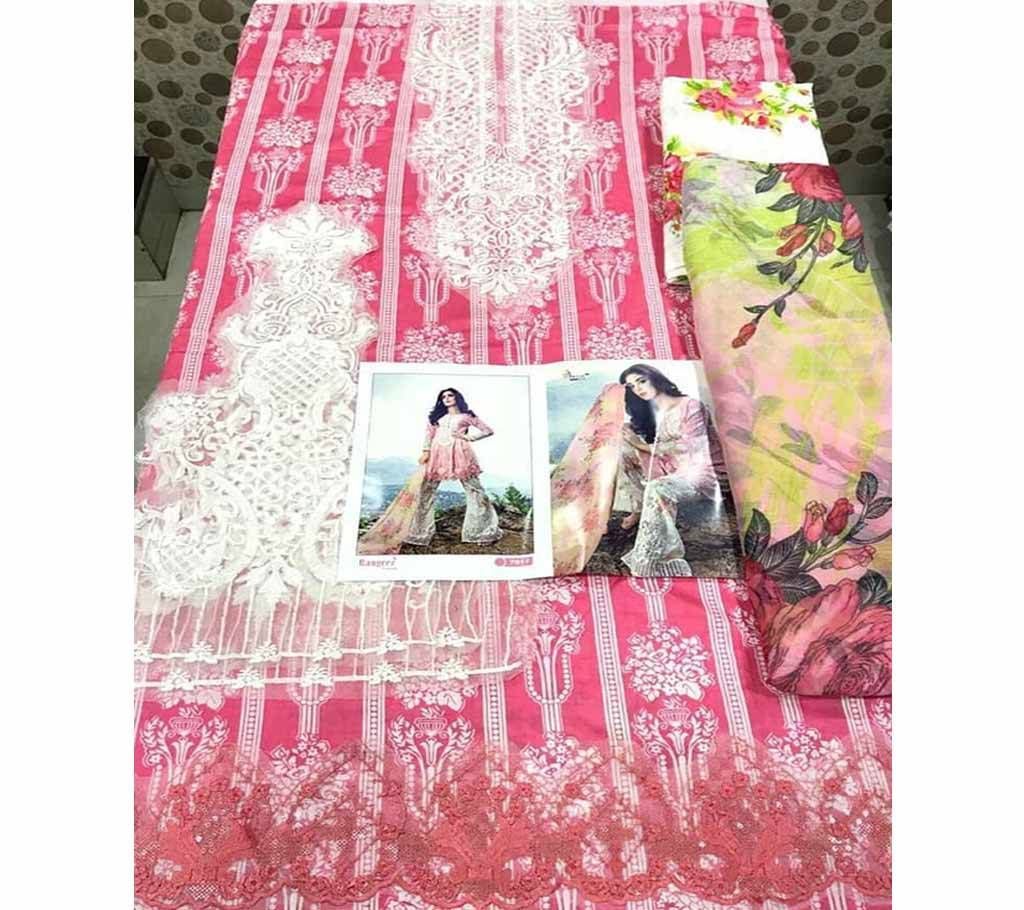 Shree Fabs Rangrez premium cotton suit 7017 Violet pink with Multi Design