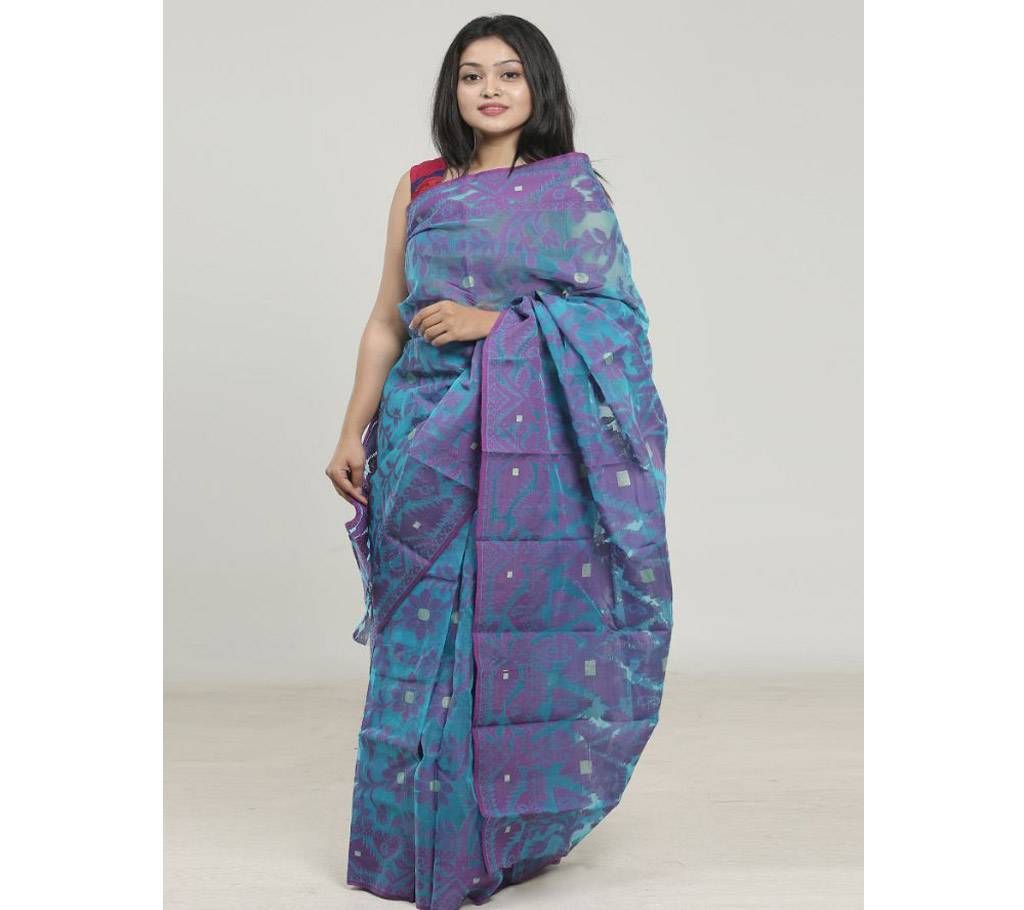 Multicolour Silk Zori Jamdani Saree For Women
