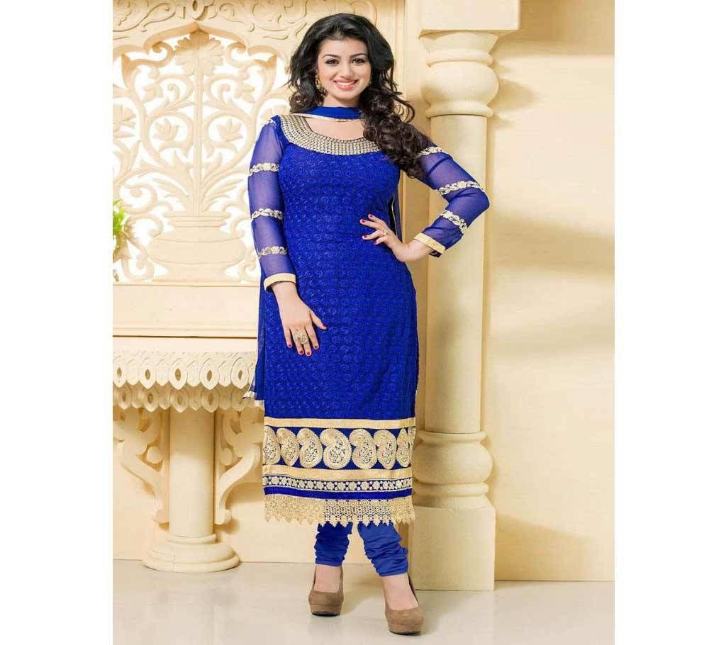 Unstiched block printed cotton replica salwar kameez seblock-8039