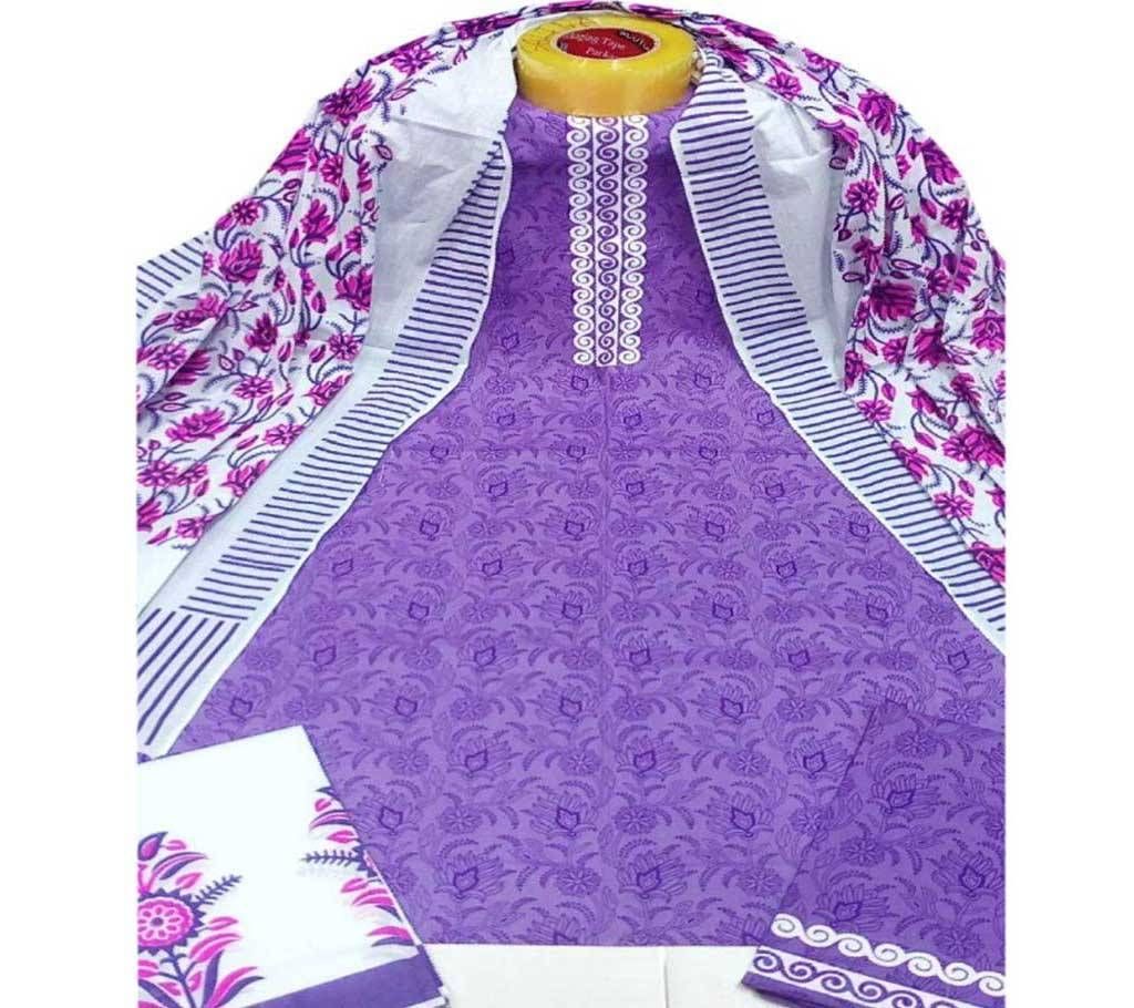 Unstiched block printed salwar kameez for woman seblock-1011