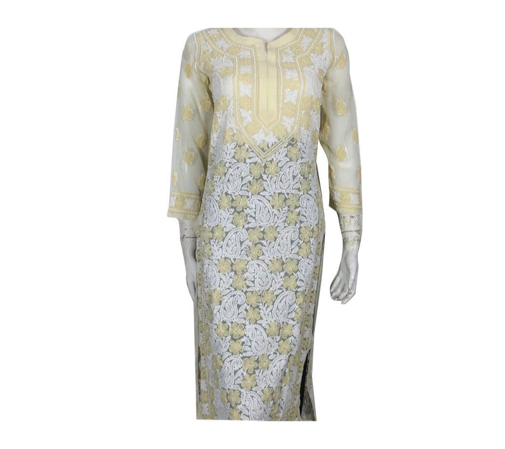 Stitched chefon jorjet one piece kurti