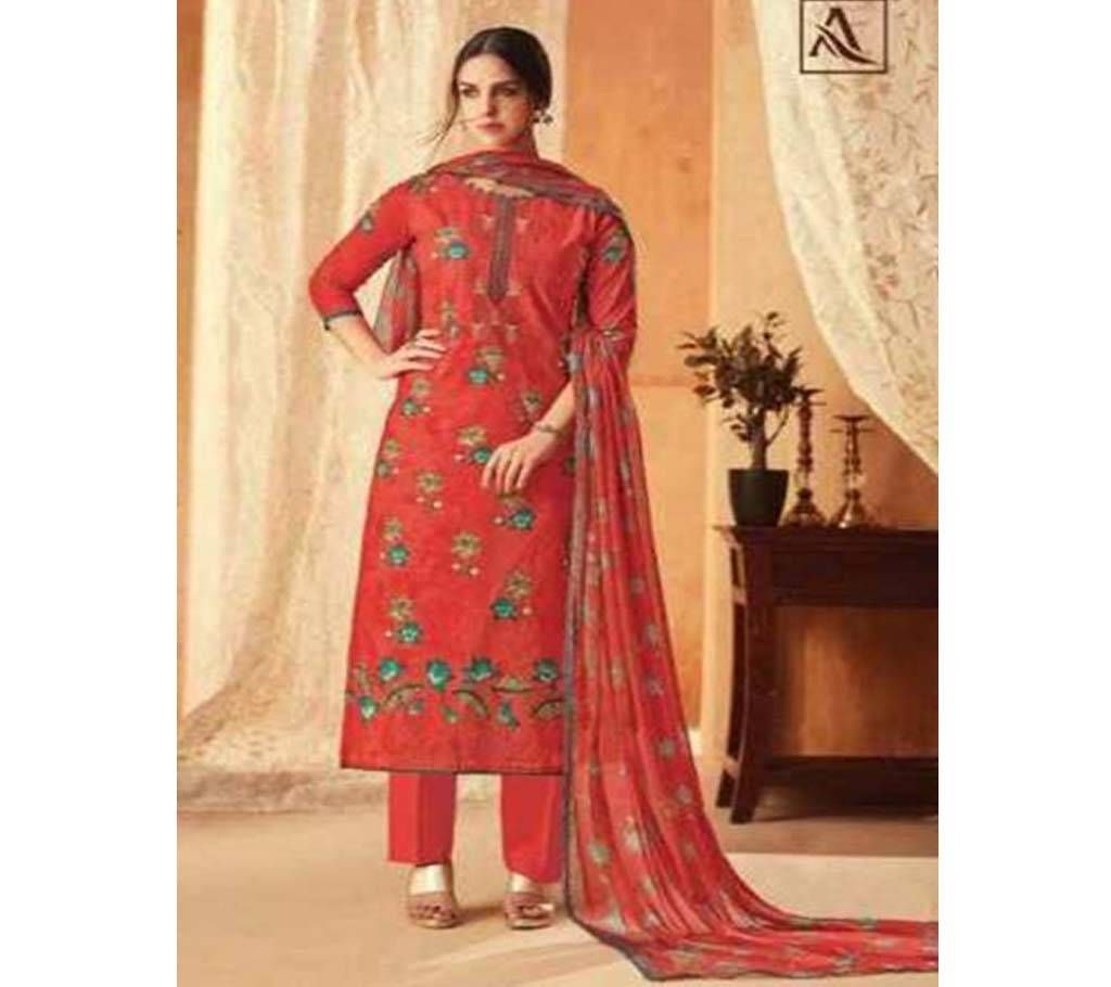 Indian printed three pieces salwar kameez set.
