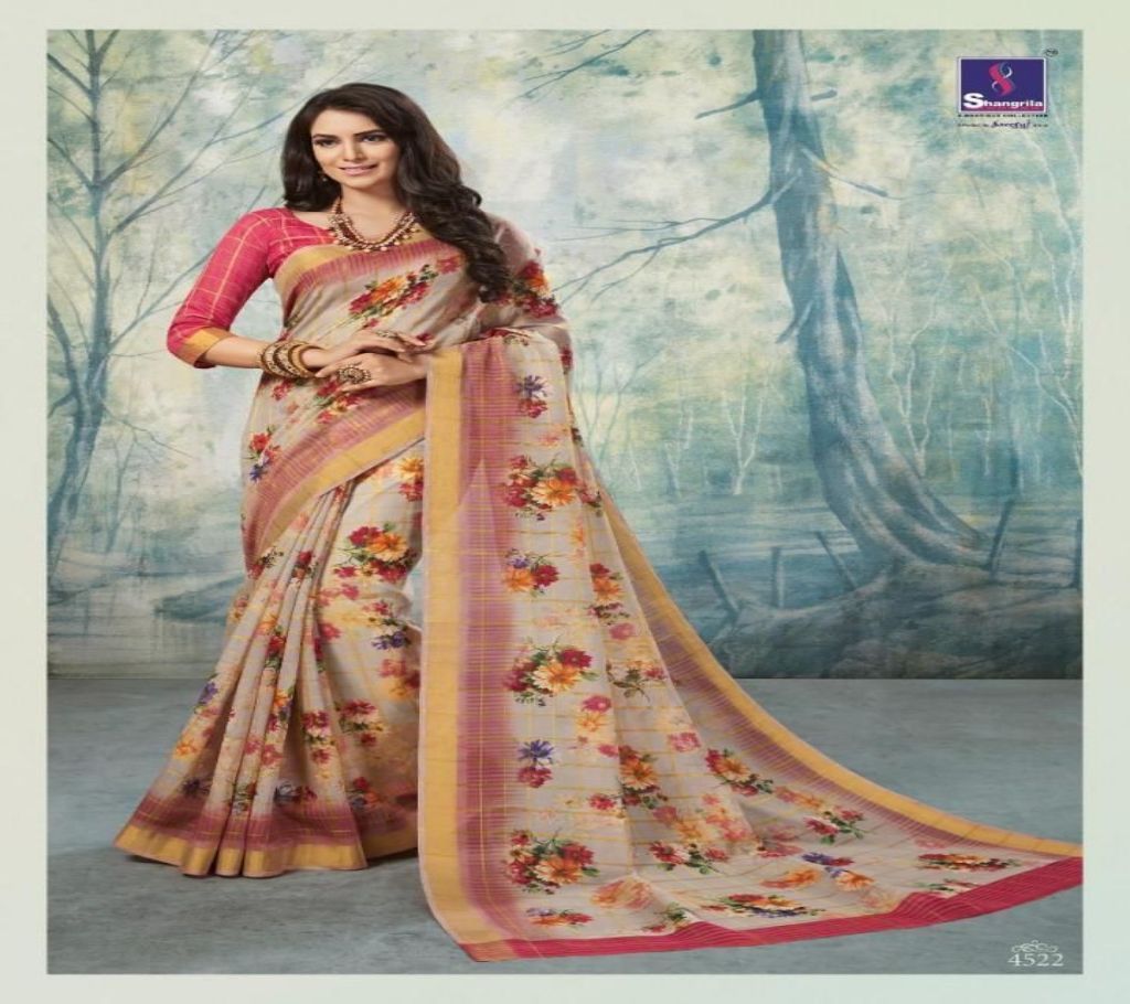 Cotton Printed Sharee 