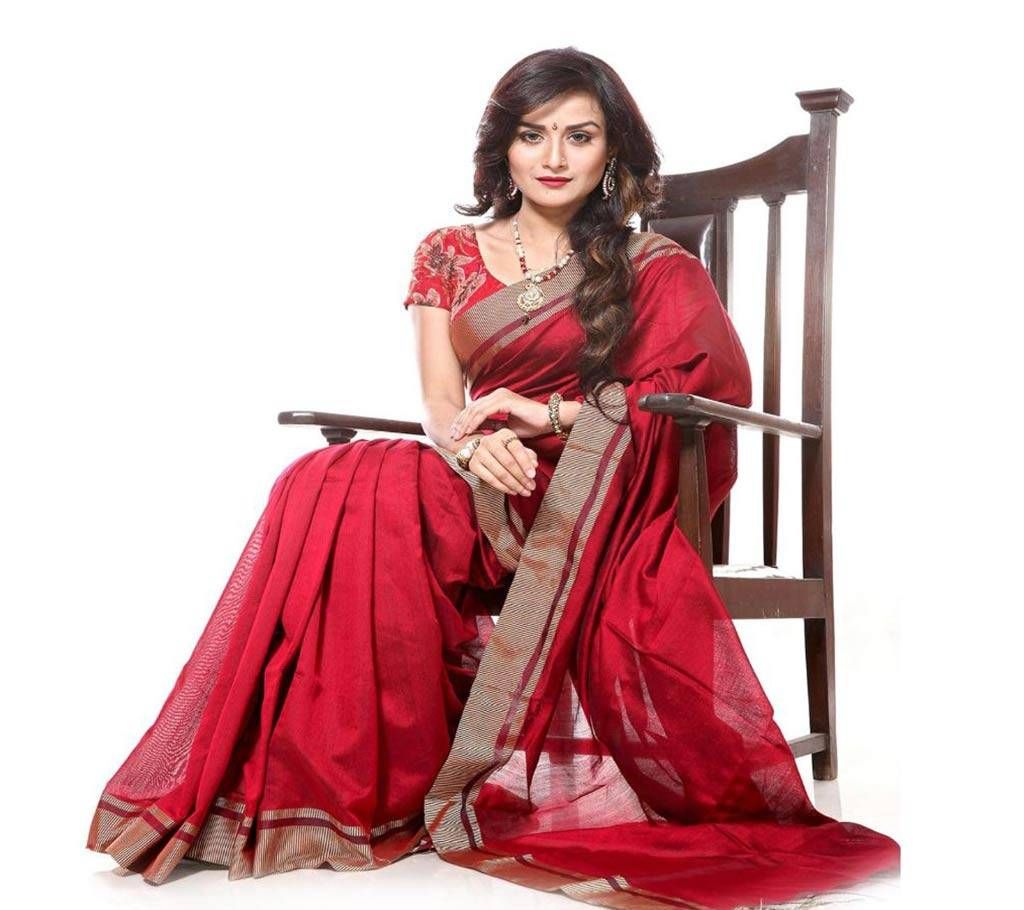 Cotton and Silk mixed Sharee With Blouse Piece 