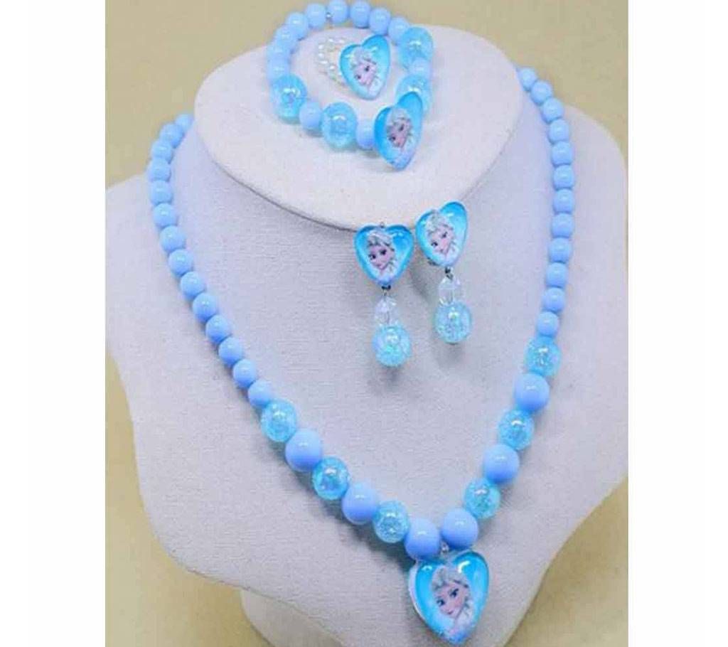 5pcs Disney Frozen Elsa necklace+bracelet+ring+earring For Women